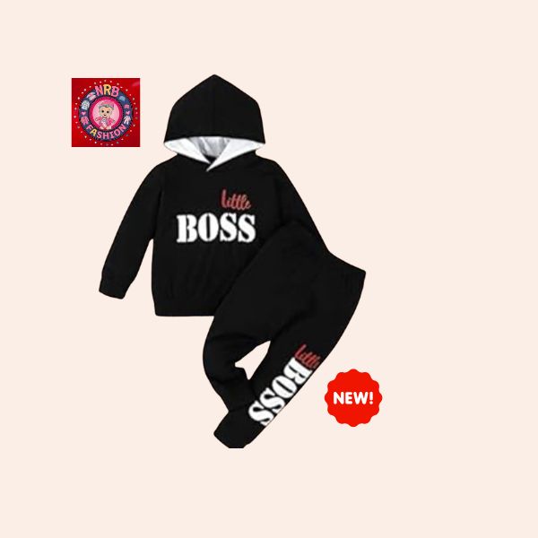 black boss baby winter hoodie set