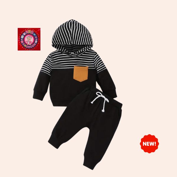 Baby Strip Hoody Set